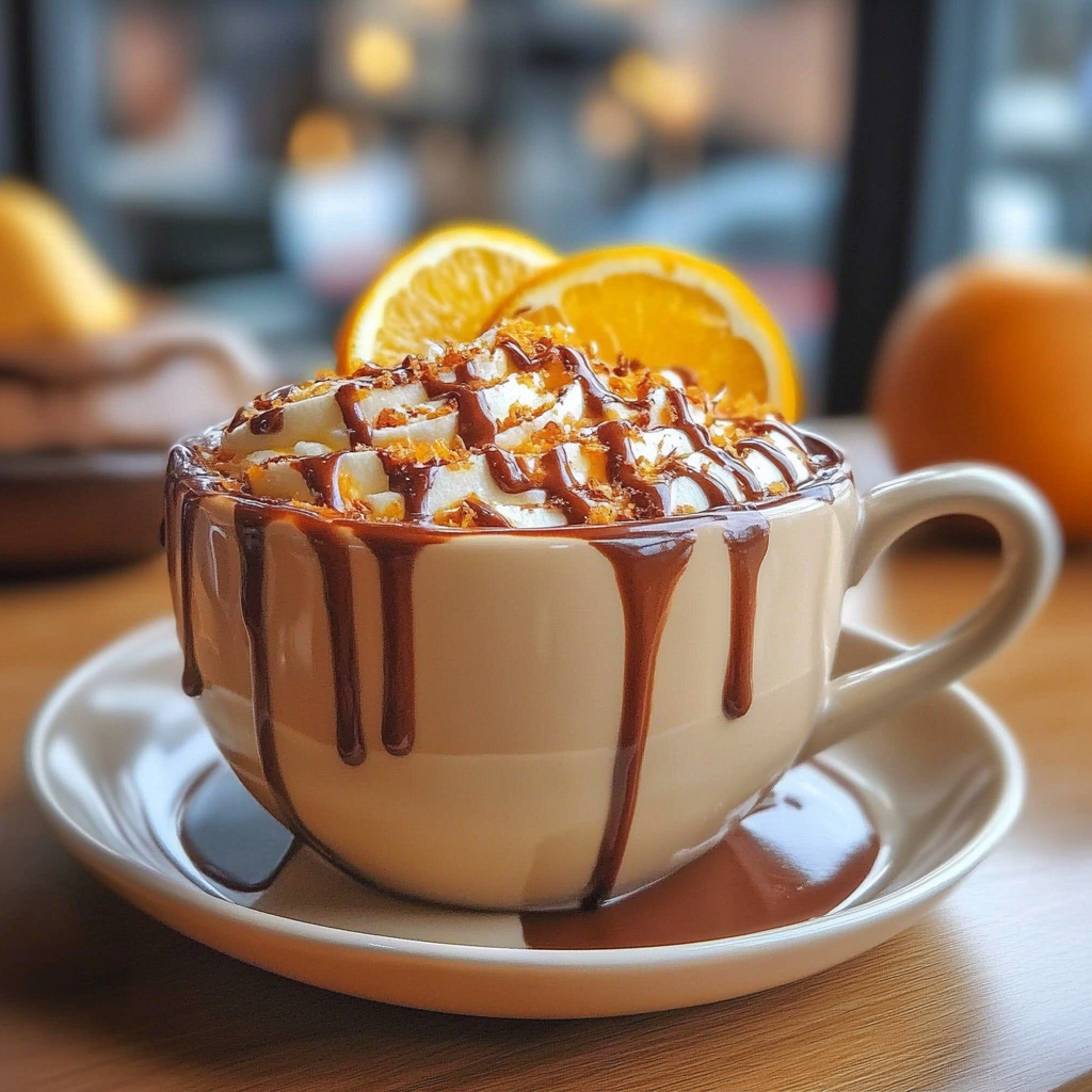 Recipe preparation for Orange Hot Chocolate
