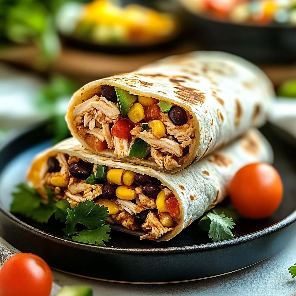 Recipe preparation for Slow Cooker Chicken Burritos