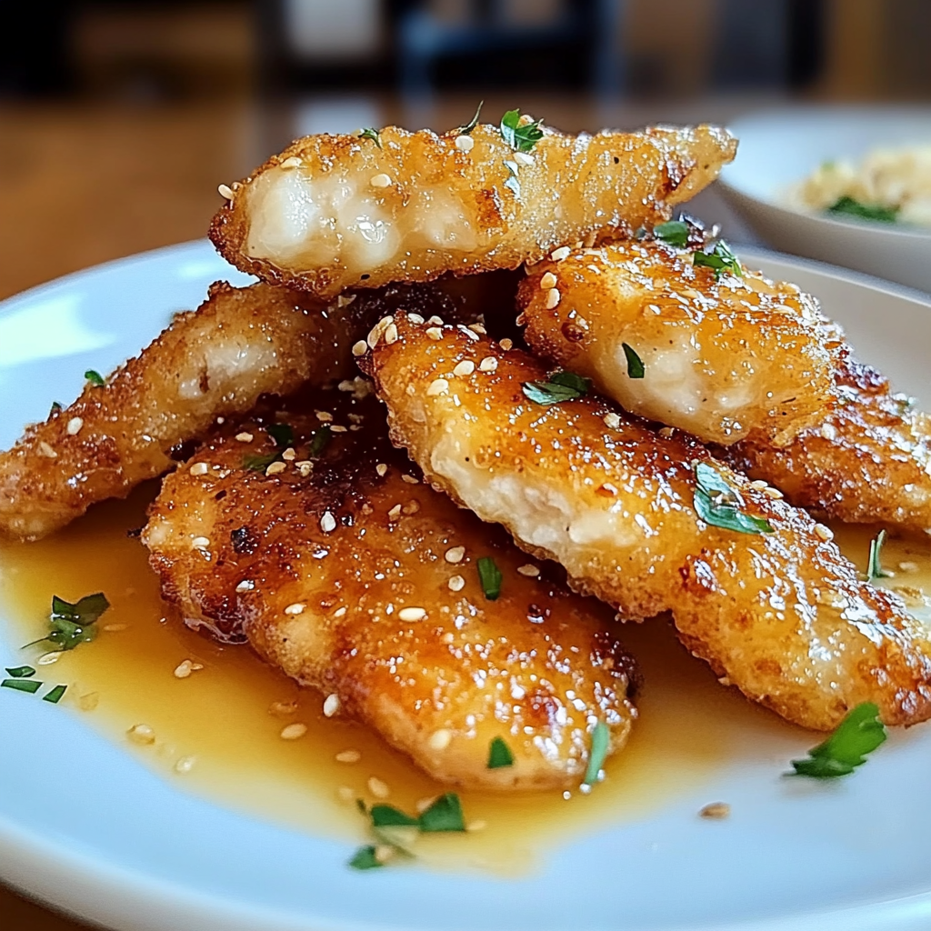 Recipe preparation for Air Fryer Honey Butter Garlic Chicken Tenders