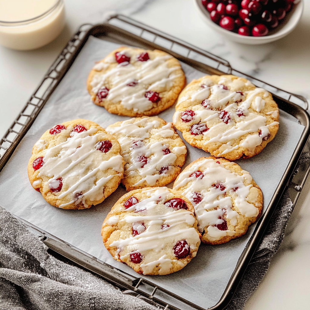 Recipe preparation for Christmas Cranberry Orange Cookies