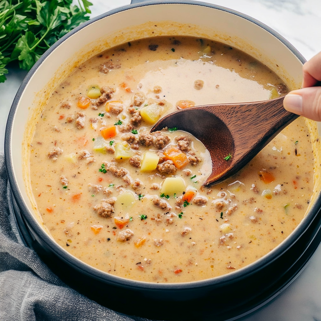 Recipe preparation for Sausage Potato Soup