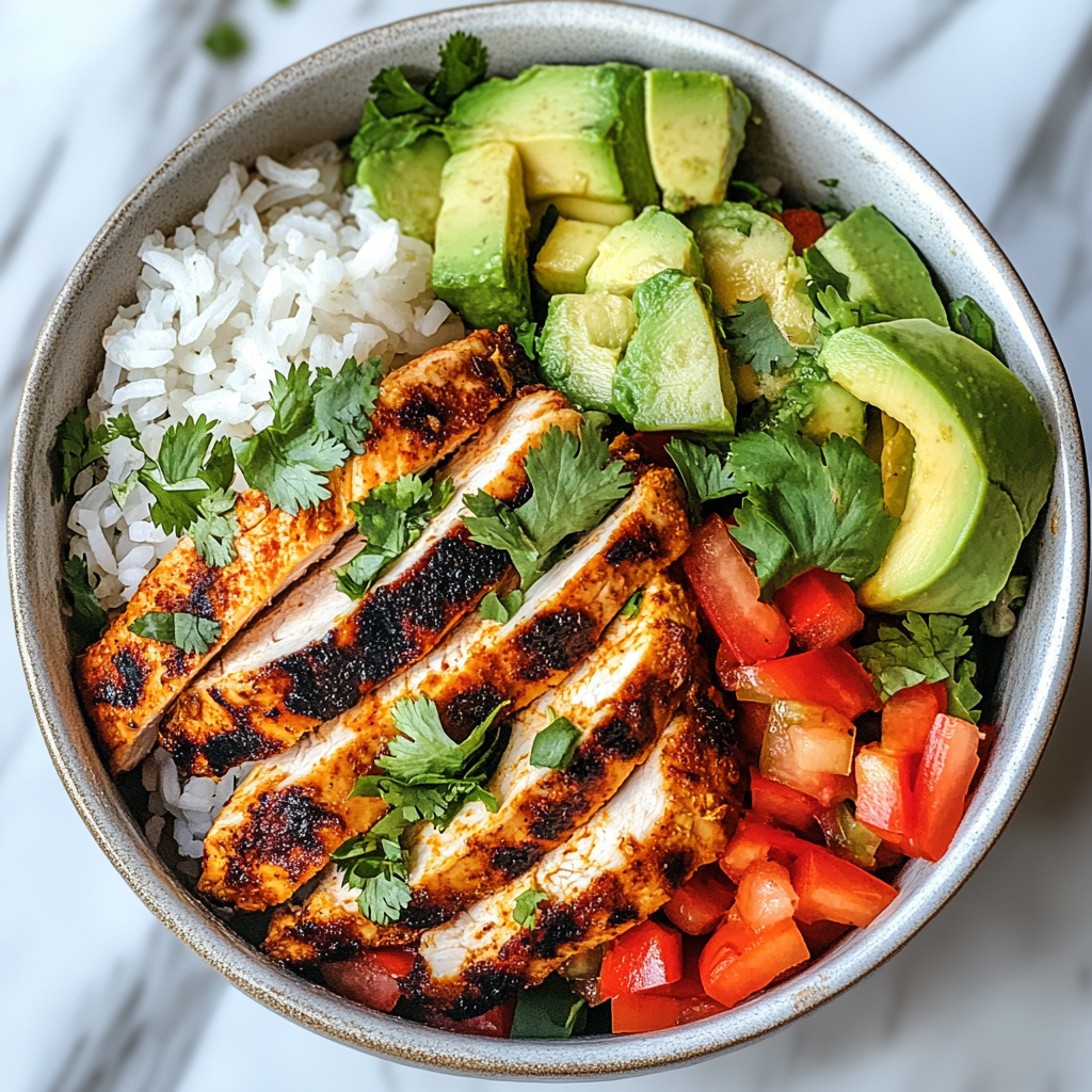 Recipe preparation for Chipotle Chicken Rice Bowl
