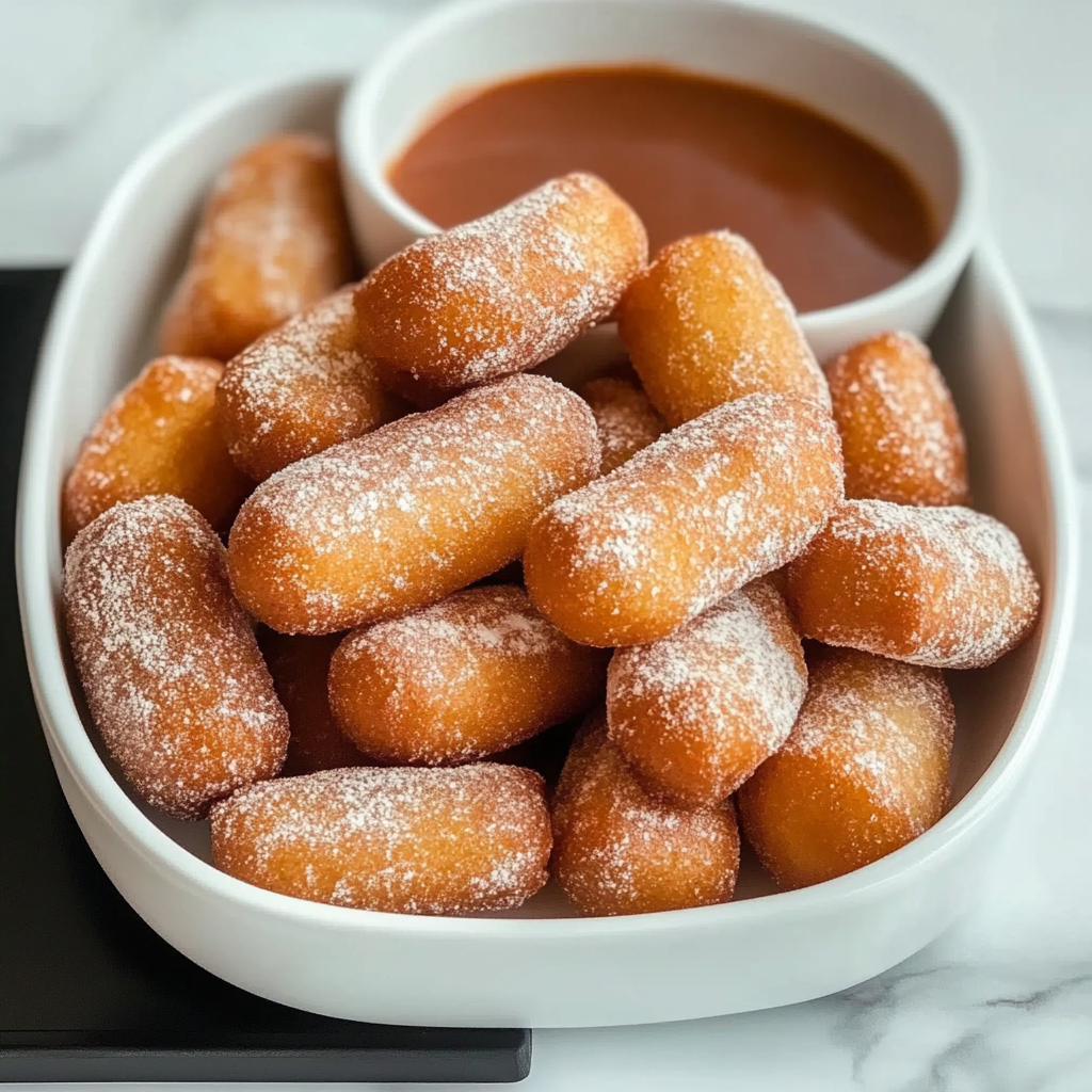 Recipe preparation for Sweet Air Fryer Churro Bites Recipe