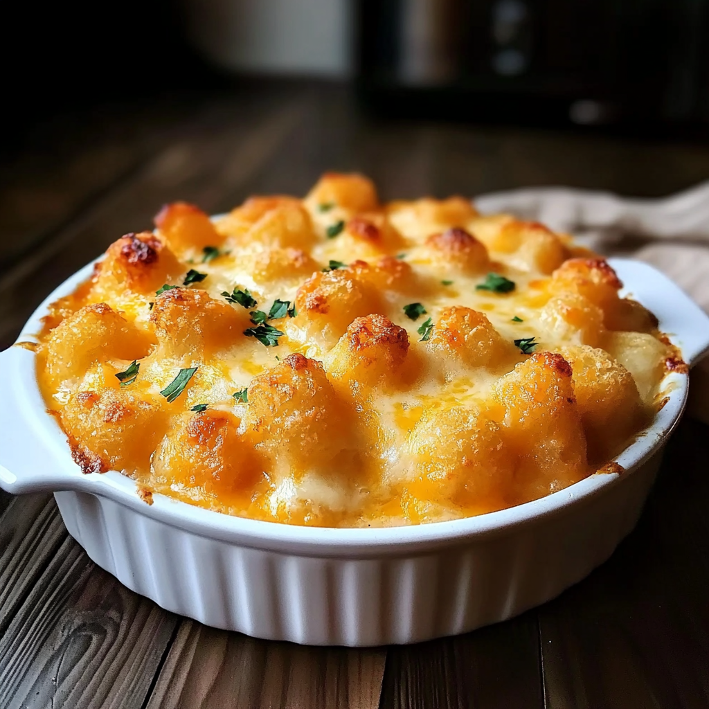 Recipe preparation for Tater Tot Casserole