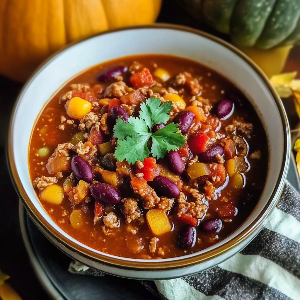 Recipe preparation for Pioneer Woman Pumpkin Chili: A Fall-Inspired Twist on Classic Comfort Food