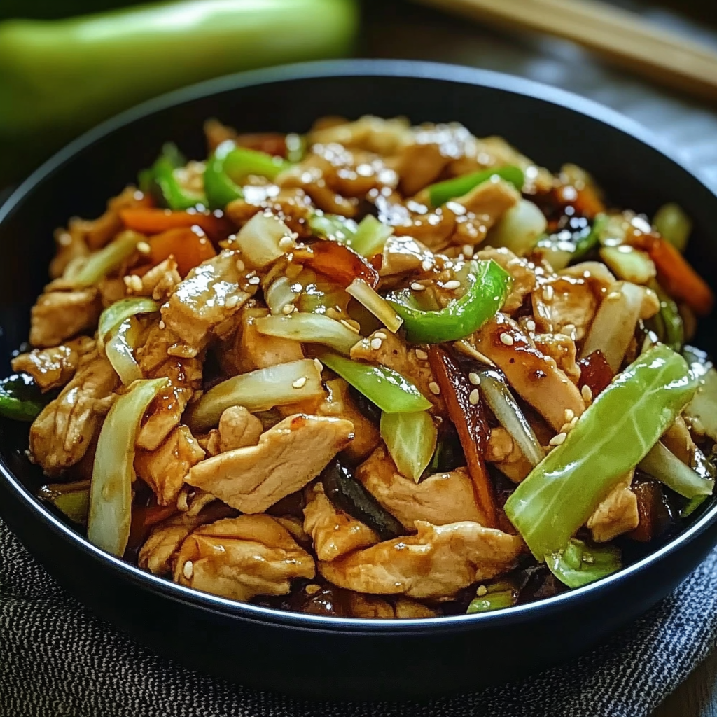 Recipe preparation for Chinese Chicken Cabbage Stir-Fry: A Flavorful Weeknight Wonder