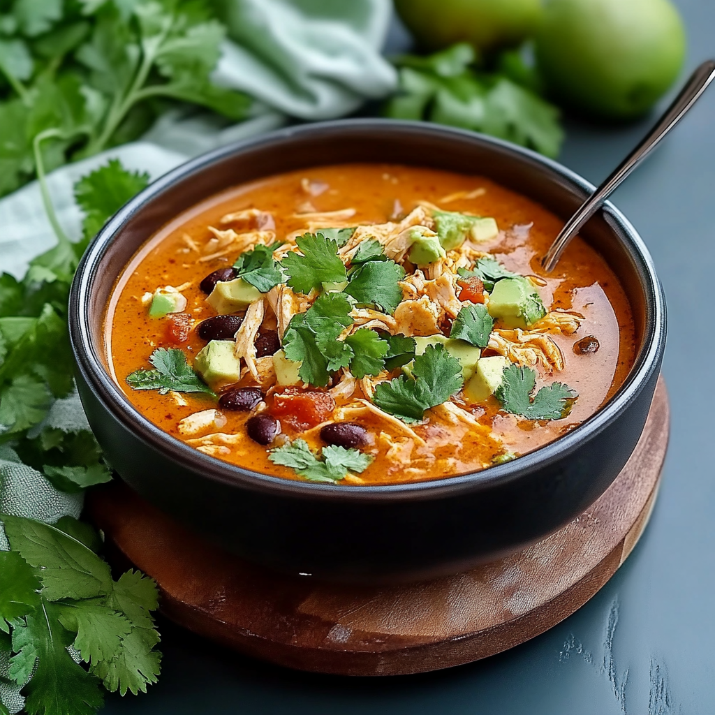 Recipe preparation for Cozy and Creamy Chicken Enchilada Soup