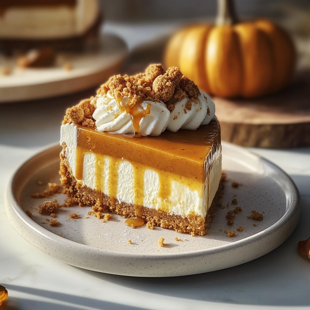 Recipe preparation for Pumpkin Streusel Cheesecake: The Ultimate Fall Dessert