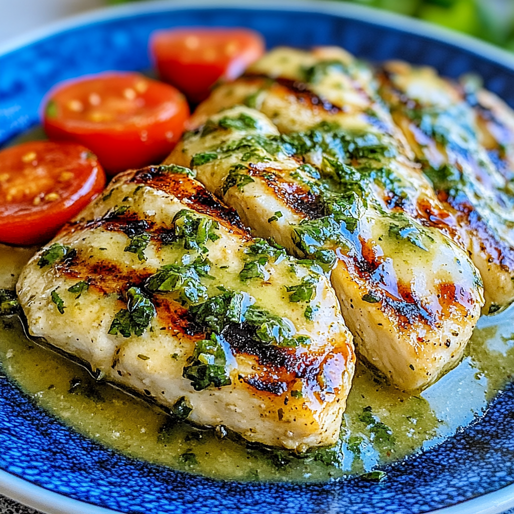 Recipe preparation for Grilled Salsa Verde Pepper Jack Chicken