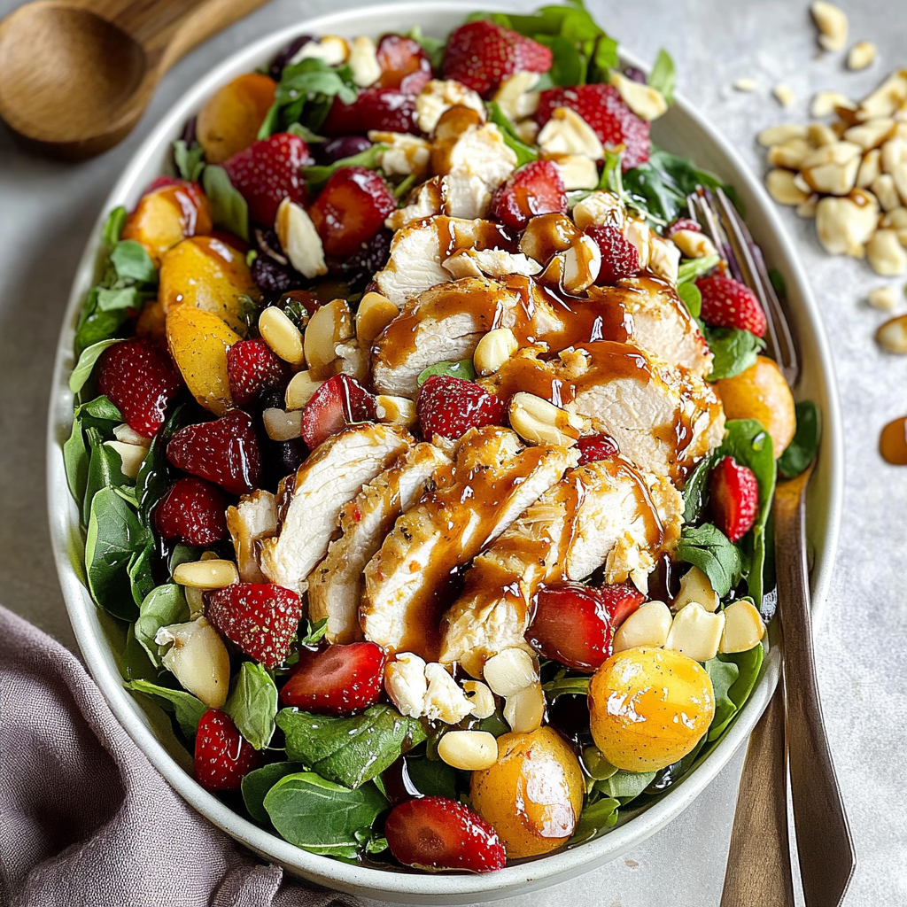 Recipe preparation for Strawberry Chicken Salad