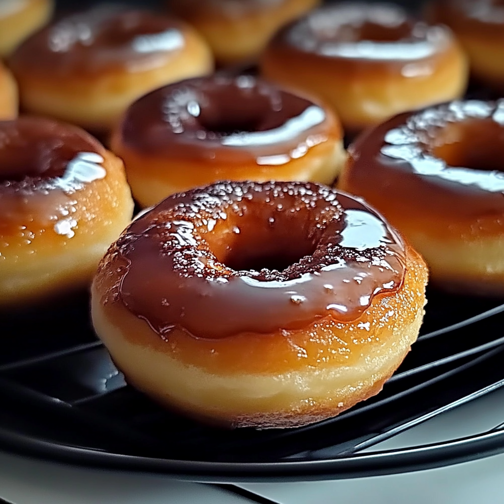 Recipe preparation for Crème Brûlée Doughnuts
