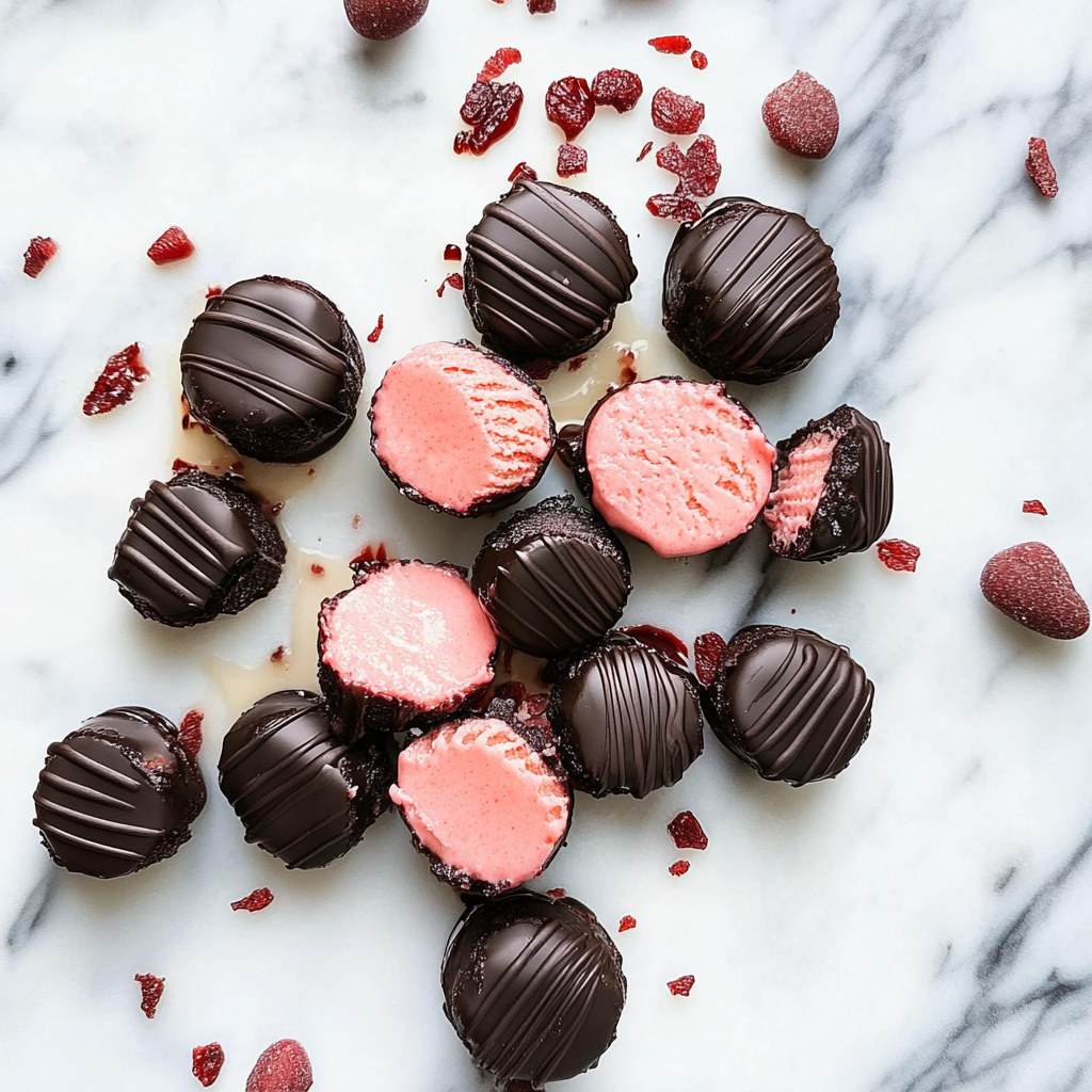 Recipe preparation for Tart Cherry Fondant Creams
