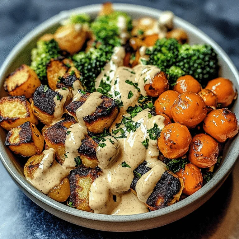 Ultimate Roasted Vegetable & Chickpea Bowl with Tahini Dressing