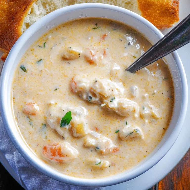 Indulge in Creamy Crab and Shrimp Seafood Bisque
