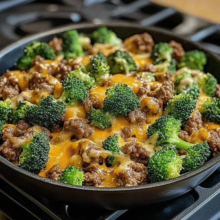 Irresistible Keto Hamburger Broccoli Skillet Recipe