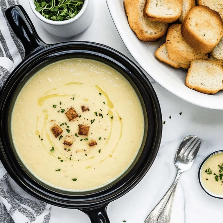 Comforting Slow Cooker Potato Leek Soup Recipe