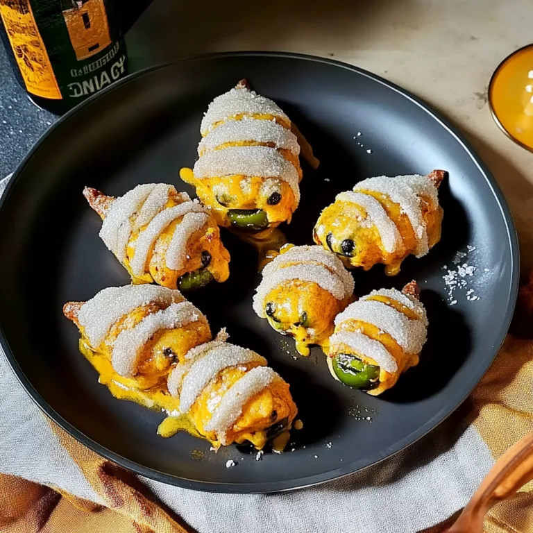 Spooktacular Baked Mummy Jalapeno Poppers Recipe