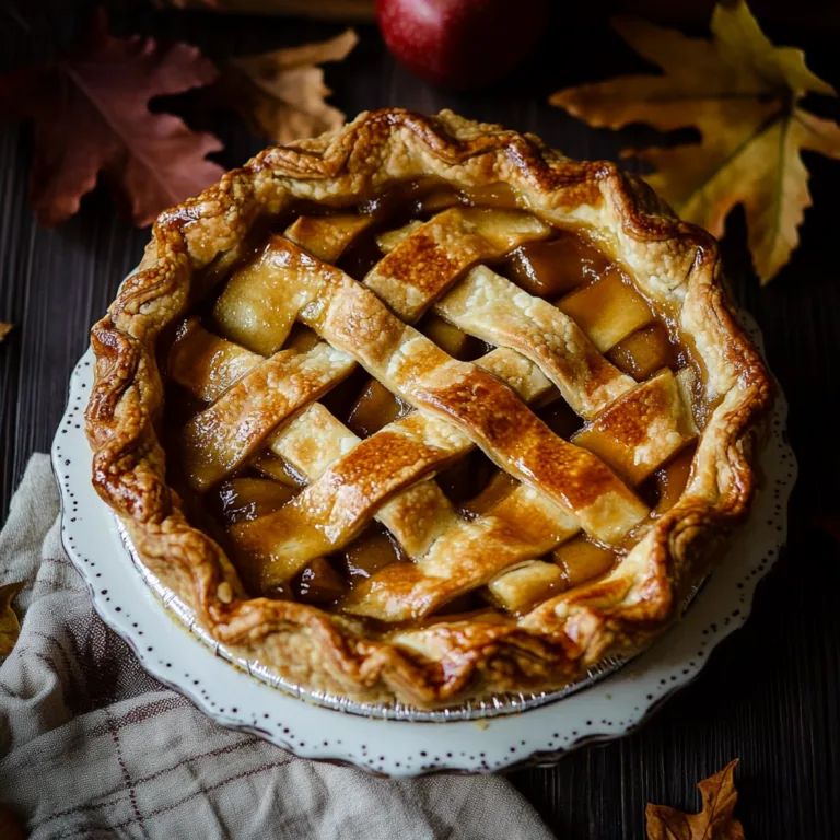 Irresistible Toffee Apple Pie with Vanilla Custard Recipe