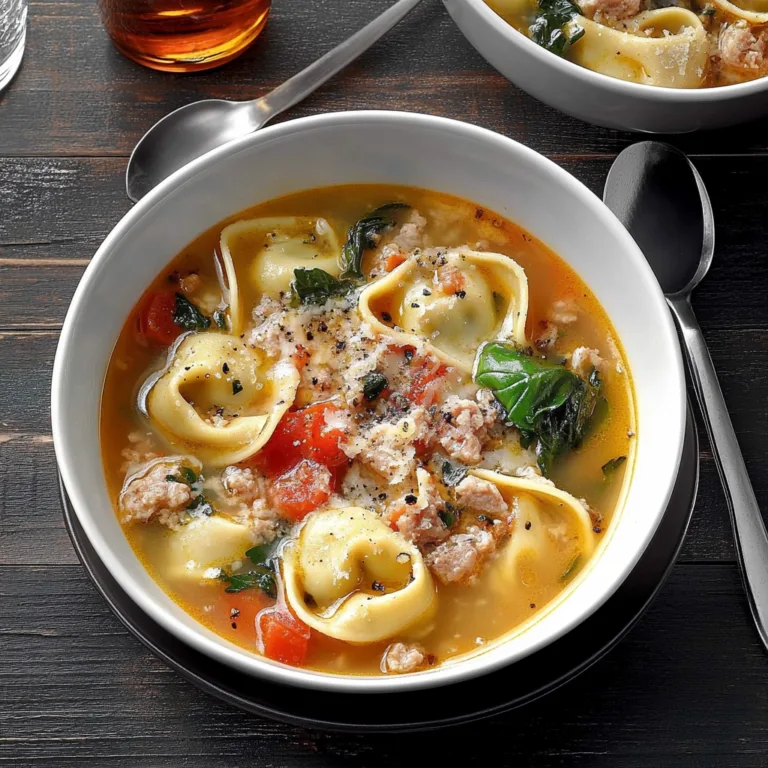 Cozy Rustic Italian Tortellini Soup Recipe for Comfort