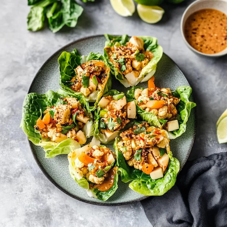 Irresistible Thai Sweet Potato and Cauliflower Lettuce Wraps