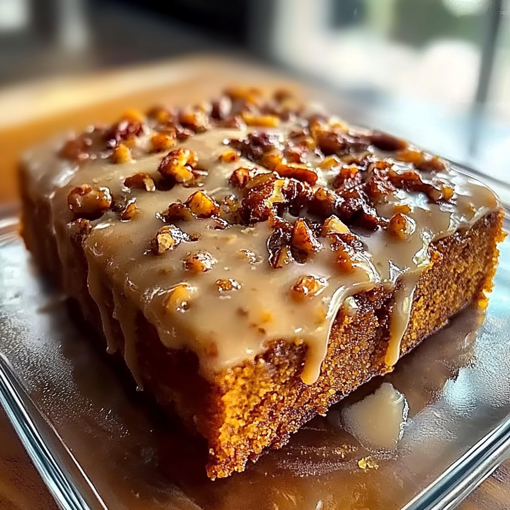 Recipe preparation for Sweet Potato Honeybun Cake with Pecans Recipe