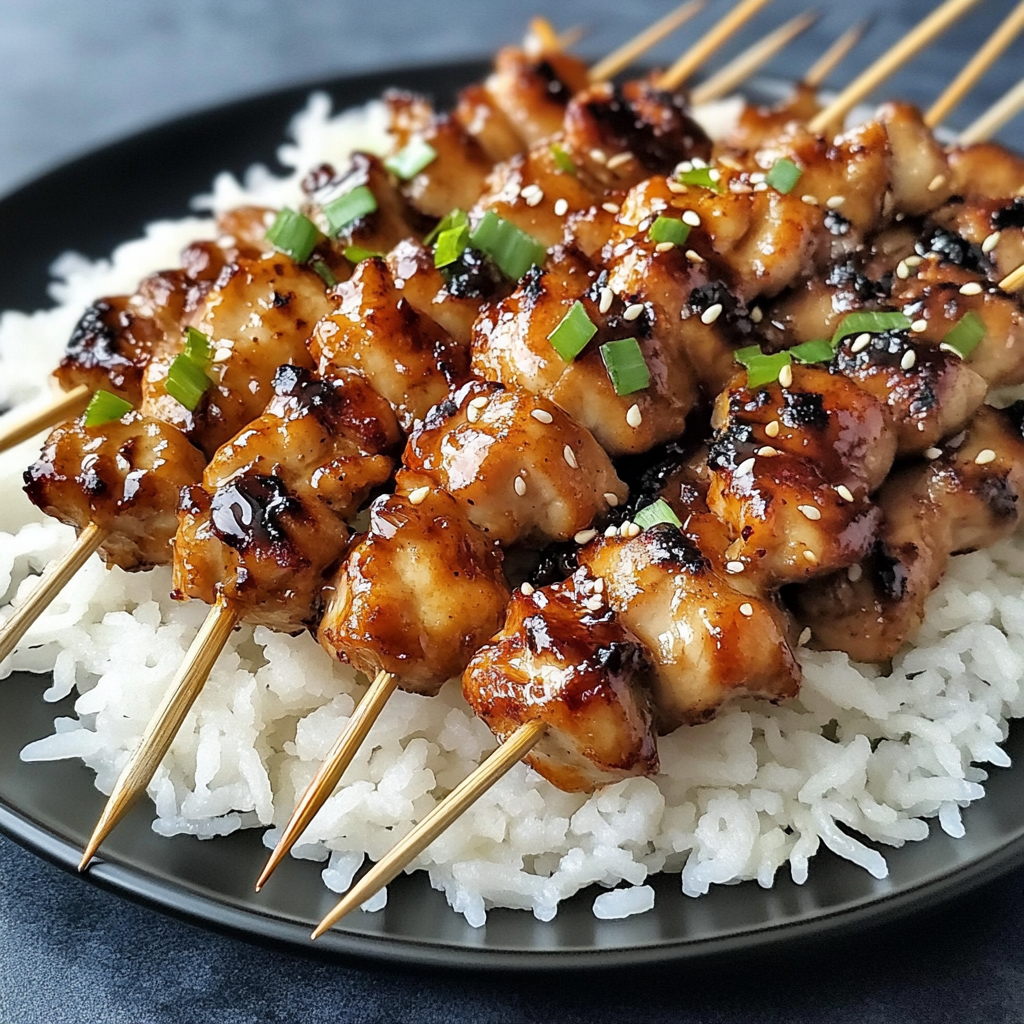 Recipe preparation for Teriyaki Chicken Skewers