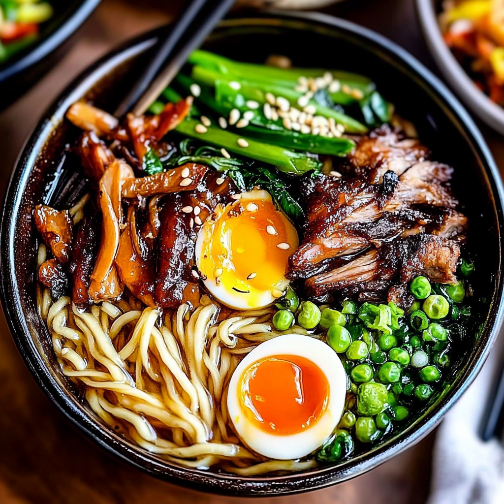 Recipe preparation for Crockpot Crispy Pork Ramen