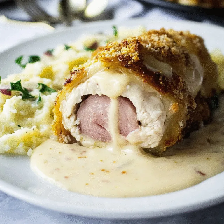 Irresistible Chicken Cordon Bleu with Cream Sauce Recipe