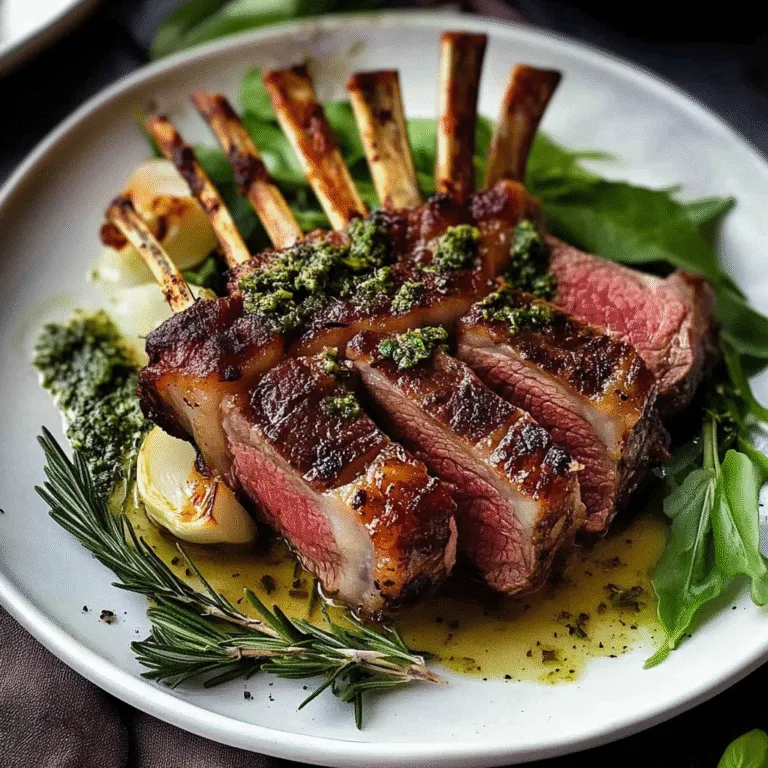 Gourmet Rosemary Garlic Rack of Lamb Recipe to Impress