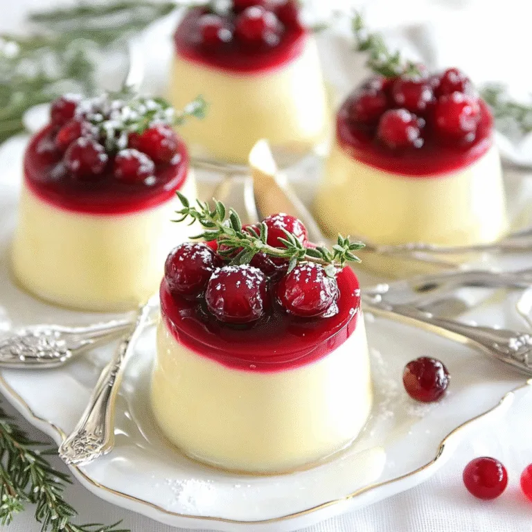 Irresistible Eggnog Panna Cotta with Spiked Cranberry Sauce