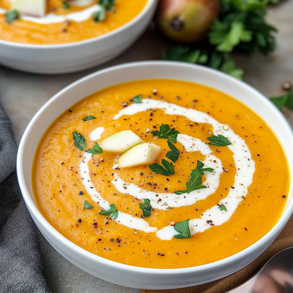 Recipe preparation for Butternut Squash and Pear Soup