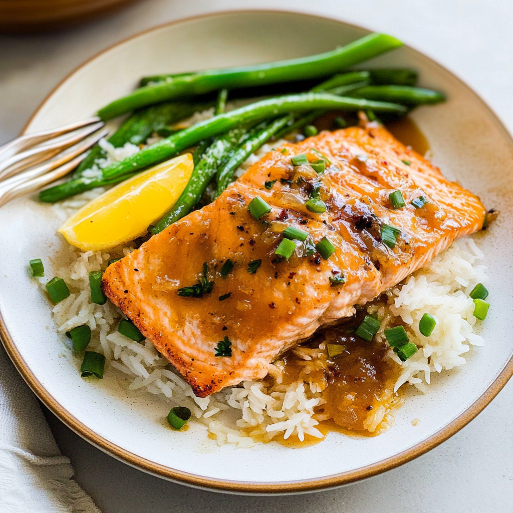 Recipe preparation for Maple Garlic Thanksgiving Salmon