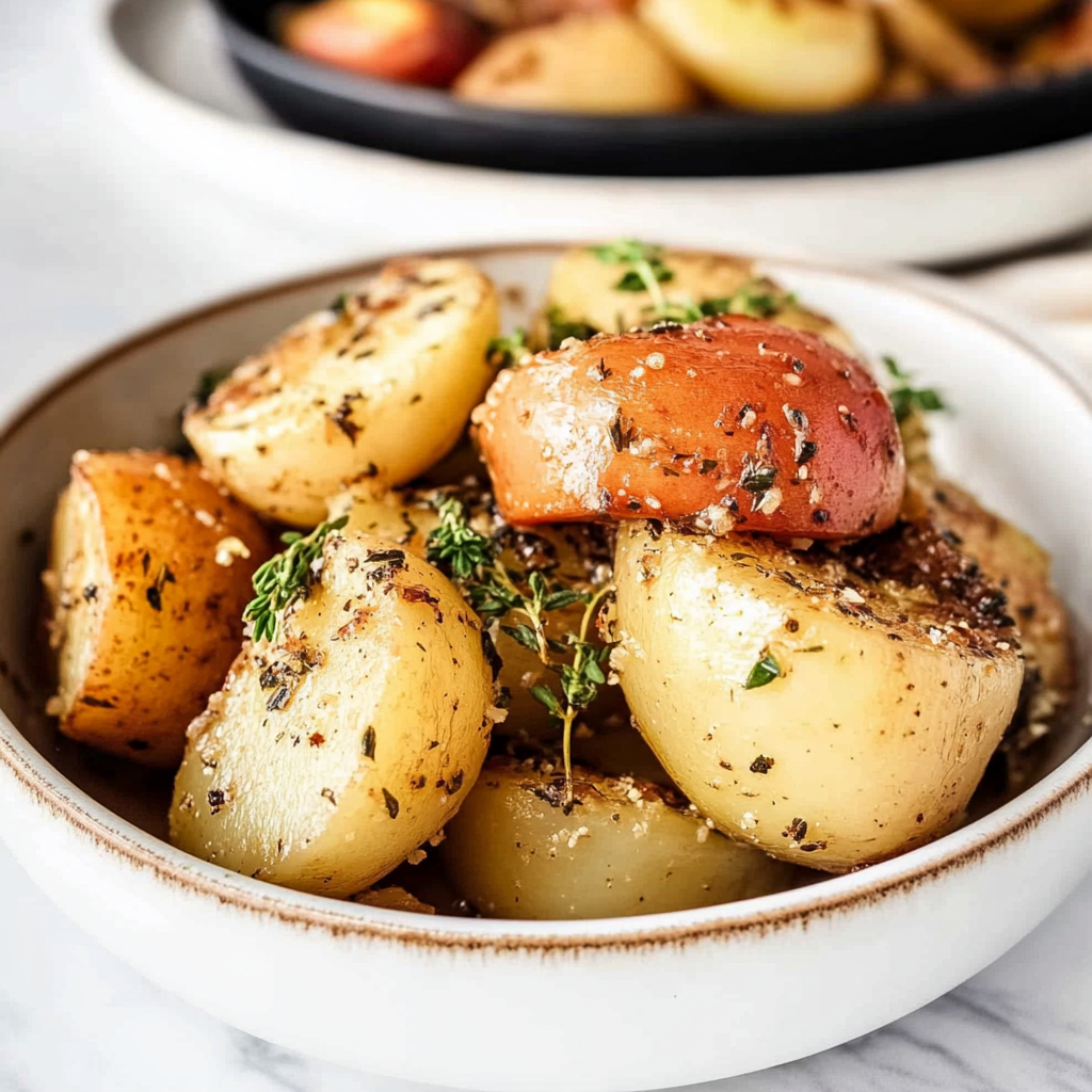 Recipe preparation for Apple Rosemary Herb Potatoes