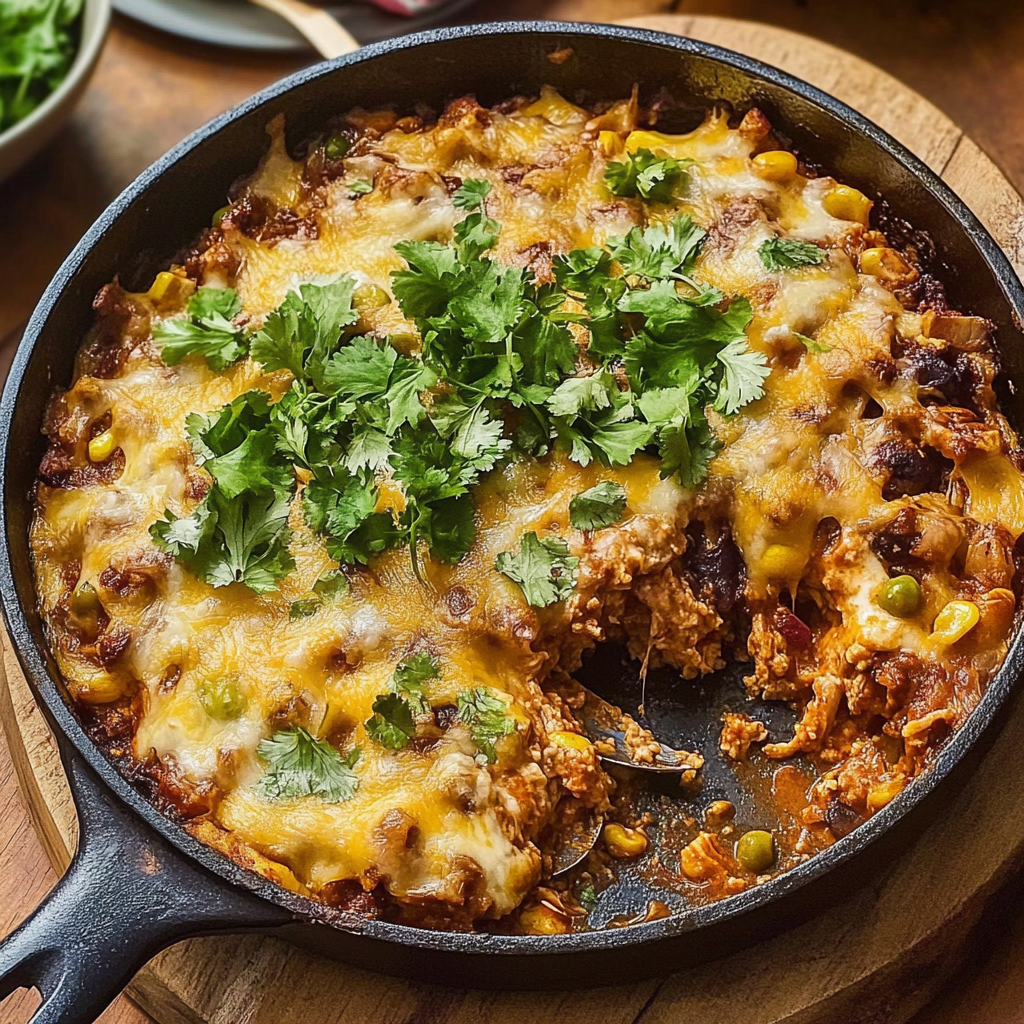 Recipe preparation for Chipotle Chicken Enchilada Skillet