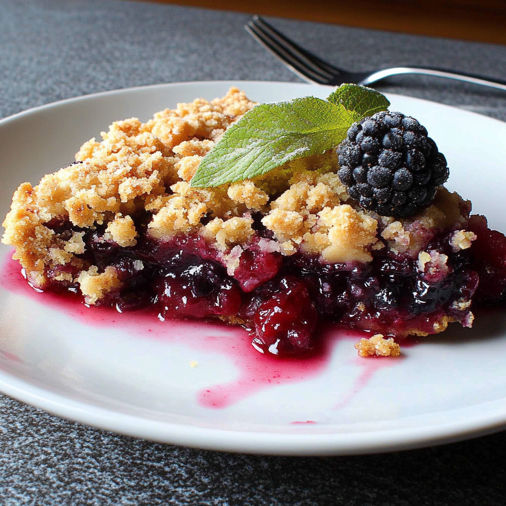 Recipe preparation for Warm Berry Crumble