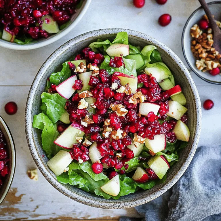 Festive Cranberry Apple Salad – A Colorful Holiday Delight