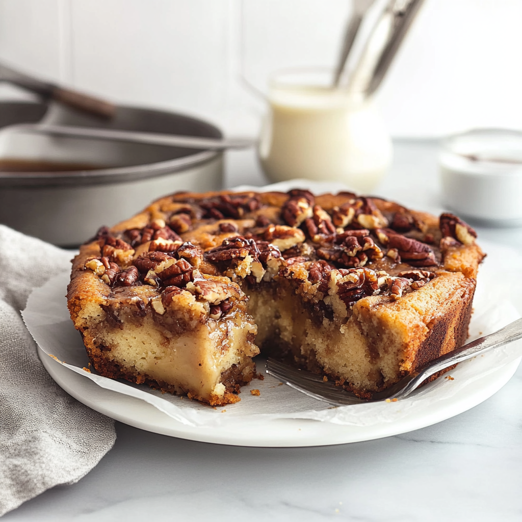 Recipe preparation for Maple Pecan Bread Pudding