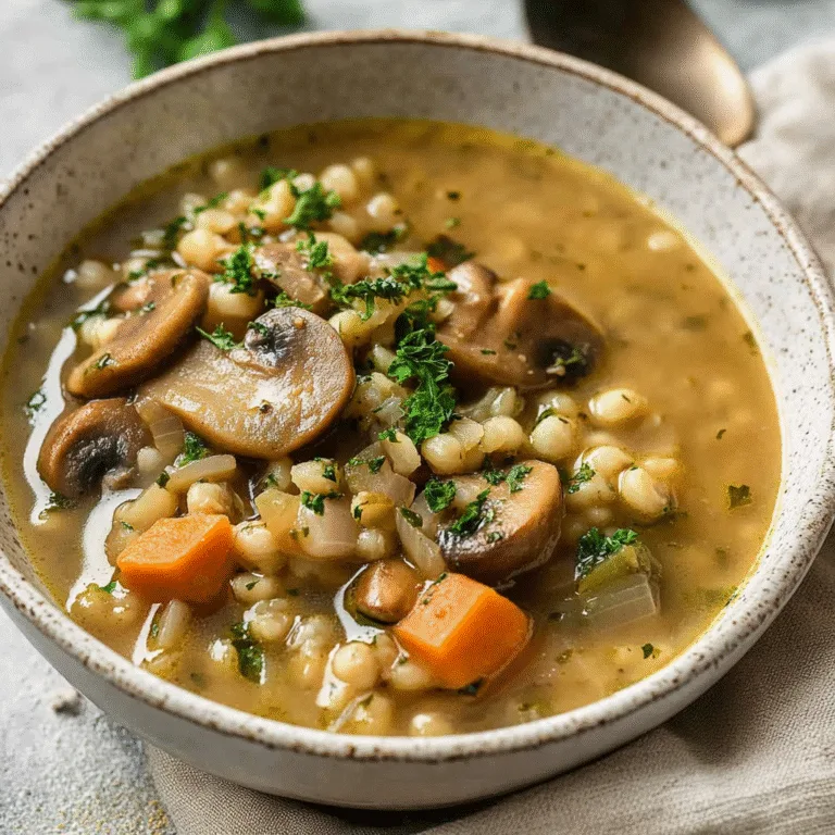 Cozy Mushroom Barley Soup Recipe for Comforting Nights