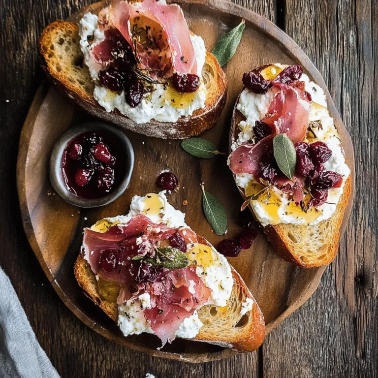 Irresistible Cranberry & Prosciutto Ricotta Toast Recipe