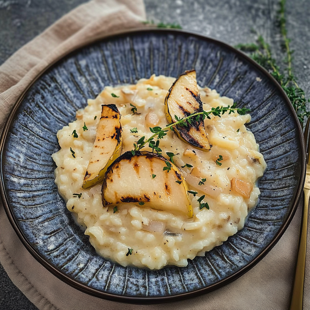 Recipe preparation for Gorgonzola & Pear Risotto