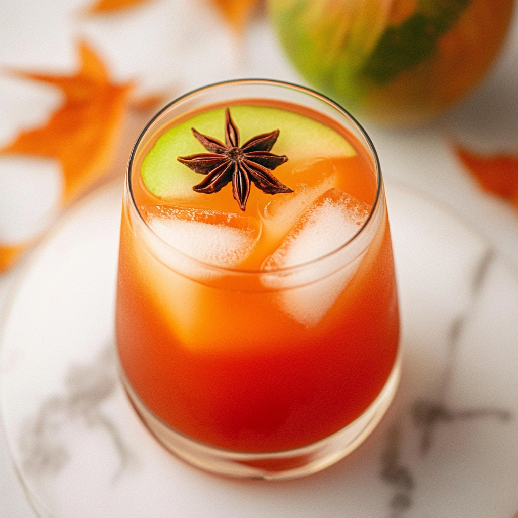 Recipe preparation for Apple Cider Aperol Spritz