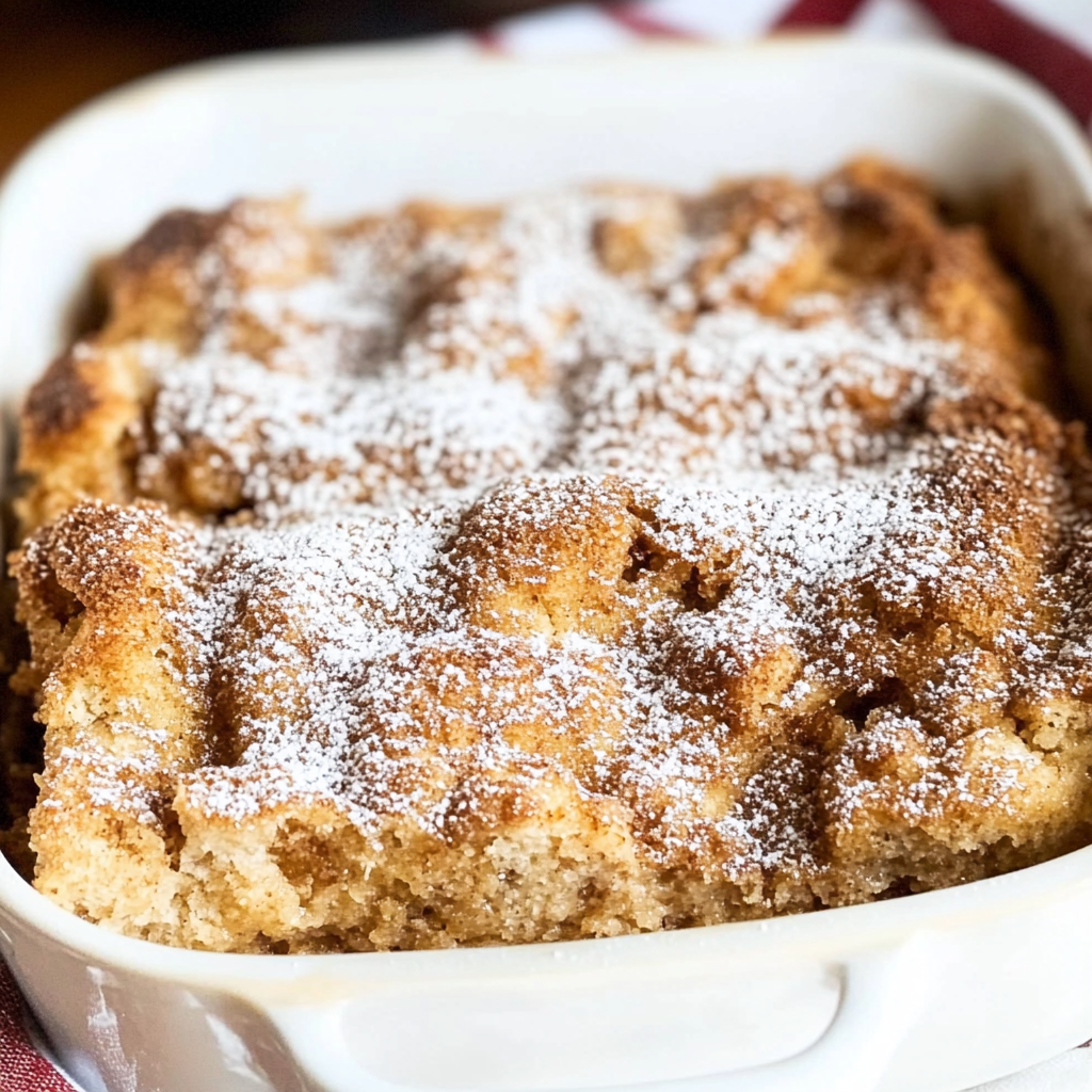 Recipe preparation for Holiday Eggnog French Toast Bake