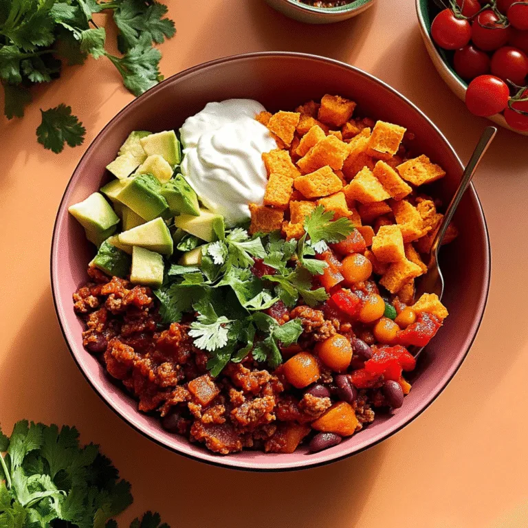 Irresistible Baked Sweet Potato & Chili Bowl Recipe