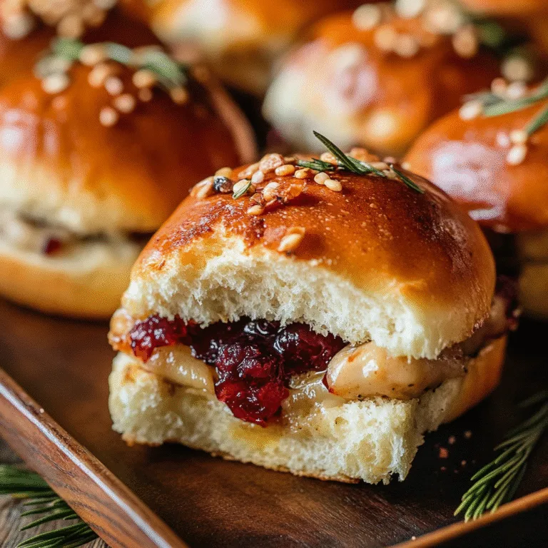 Irresistible Turkey & Cranberry Sliders for Every Occasion