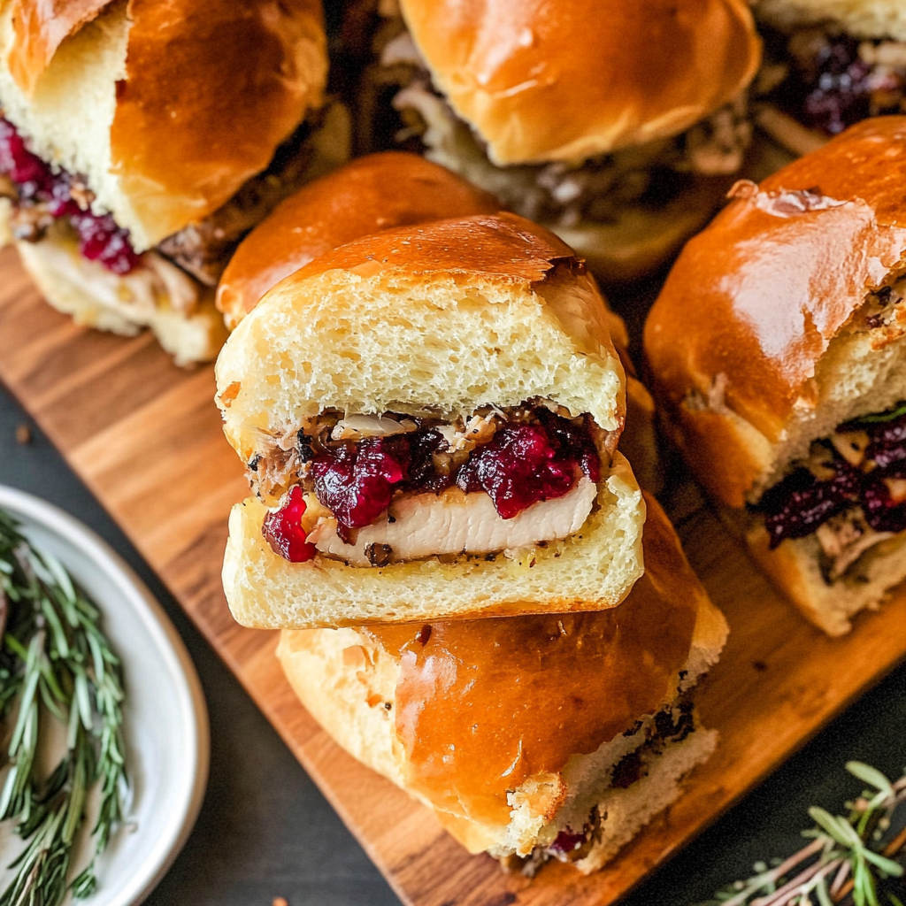 Recipe preparation for Turkey & Cranberry Sliders