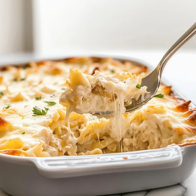 Creamy Chicken Alfredo Bake Recipe – Comfort Food Delight