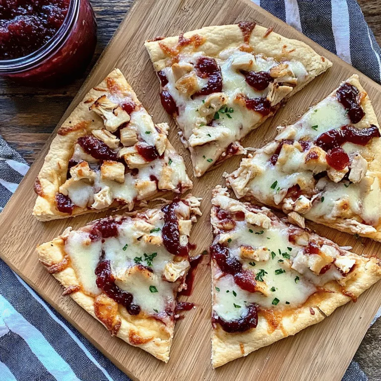 Delicious Cranberry Chicken Flatbread Pizza Recipe