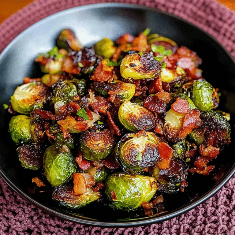 Irresistible Maple Roasted Brussel Sprouts with Bacon