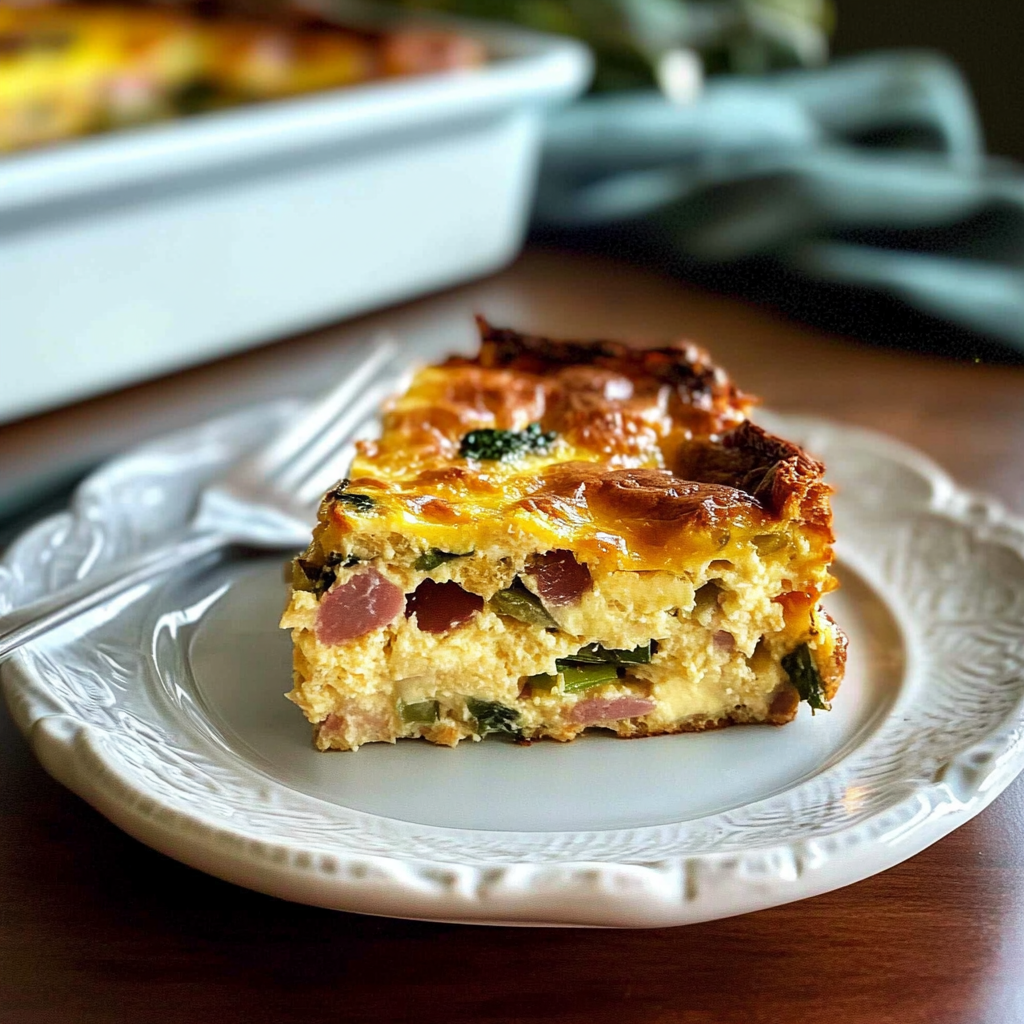 Recipe preparation for Christmas Morning Cheese & Herb Strata