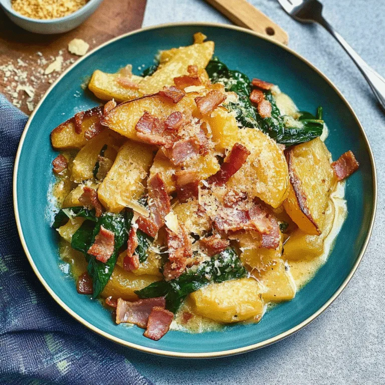 Irresistible Warm Spinach Bacon Potato Skillet Recipe